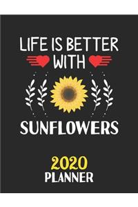 Life Is Better With Sunflowers 2020 Planner