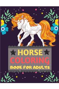 Horse Coloring Book For Adults