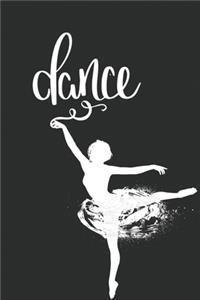 Dancing Ballerinas Ballet Notebook: Fitness Hobby Sport Journal or Notebook (6 x 9 inches) cream paper with 120 pages