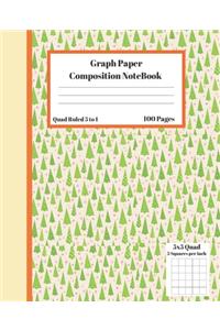 Graph Composition Notebook 5 Squares per inch 5x5 Quad Ruled 5 to 1 100 Sheets