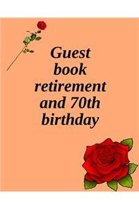 Guest book retirement and 70th birthday