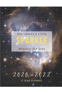 She Leaves A Little Sparkle Wherever She Goes 2020-2022 3 Year Planner