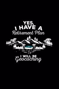 Retirement plan geocaching: 6x9 Geocaching - blank with numbers paper - notebook - notes