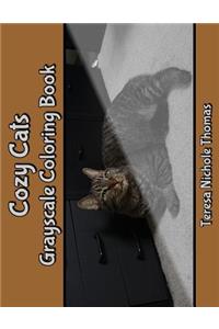 Cozy Cats Grayscale Coloring Book