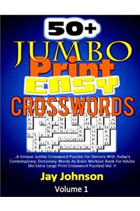 50+ Jumbo Print Easy Crosswords