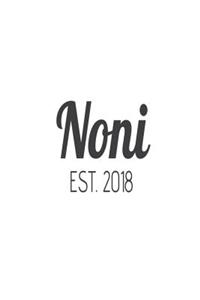 Noni Est. 2018: New Grandma Announcement Novelty Gift Notebook