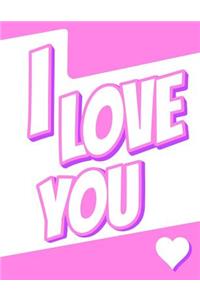 I Love You: Discreet Internet Website Password Journal or Notebook Designed to Organize and Log Online Usernames, Passwords, Emails and More...Great Birthday or Christmas Gift for Girls or Boys, Teens, Women or Men, Book Size 8 1/2