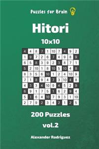 Puzzles for Brain - Hitori 200 Puzzles 10x10 vol. 2