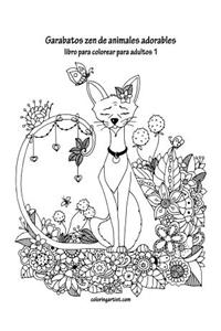 Garabatos zen de animales adorables libro para colorear para adultos 1
