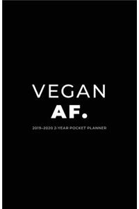 2019-2020 2-Year Pocket Planner; Vegan Af.