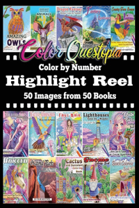 Color By Number Highlight Reel - 50 Images from 50 Books