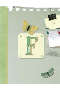 Monogrammed F Dot Grid Bullet Journal