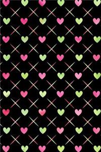 Bullet Journal Notebook Quilted Watercolor Hearts Pattern 4