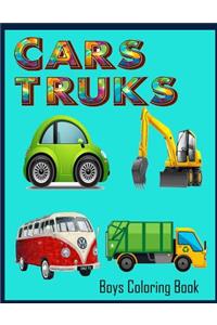 Cars trucks boys coloring book