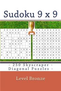 Sudoku 9 X 9 - 250 Skyscraper - Diagonal Puzzles - Level Bronze