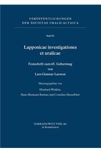 Lapponicae Investigationes Et Uralicae. Festschrift Zum 65. Geburtstag Von Lars-Gunnar Larsson