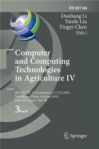 Computer and Computing Technologies in Agriculture IV