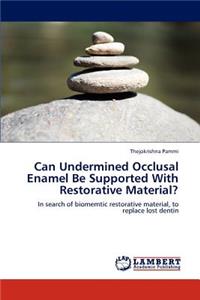 Can Undermined Occlusal Enamel Be Supported With Restorative Material?