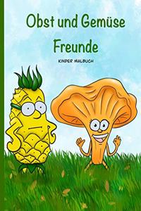 Obst und Gemüse Freunde Kinder Malbuch