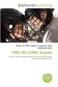 1992-93 Cjahl Season