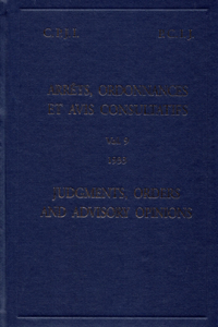 Judgments, orders and advisory opinions