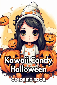 Kawaii Candy Halloween Coloring Book