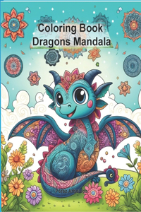 Coloring book dragons mandala