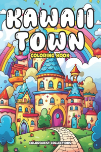 Kawaii Town Coloring Book