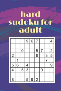 hard sudoku for adult