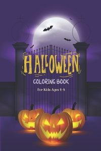 Halloween Coloring Book For Kids Ages 4-8