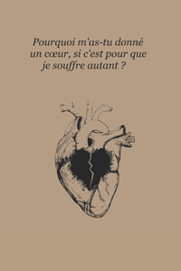 Pourquoi m'as tu donné un coeur, si c'est pour que je souffre autant ?