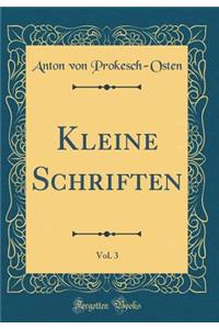 Kleine Schriften, Vol. 3 (Classic Reprint)
