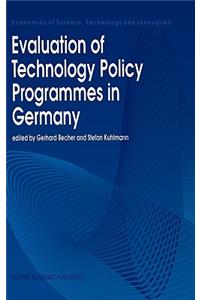 Evaluation of Technology Policy Programmes in Germany