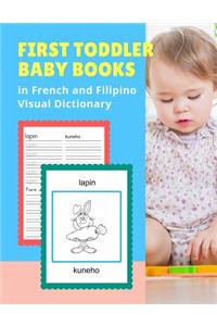 First Toddler Baby Books in French and Filipino Visual Dictionary