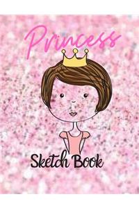 Princess Sketch Book: Pretty Pink Princess Journal Notebook Draw, Write, Doddle, Diary, Jotter, Blank pages 120 pages Children Girls Special Gift