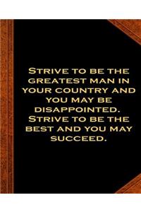 Ben Franklin Quote Strive Best Succeed Vintage Style School Composition Book