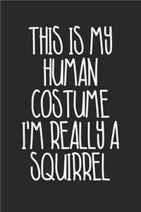 Halloween Notebook - Halloween Gift for Animal Lover - Halloween Squirrel Journal - Squirrel Diary