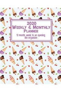 2020 WEEKLY & MONTHLY Planner. 12 month, Week to an Opening, Life Organizer.