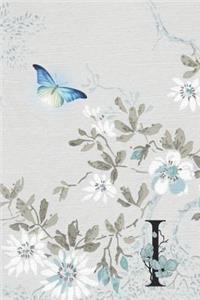 Undated 12 Month Weekly Planner - Serenity Butterfly in Flight Monogram Letter I