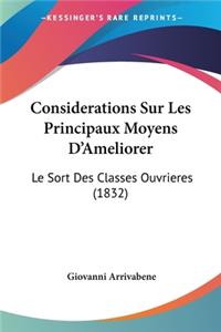 Considerations Sur Les Principaux Moyens D'Ameliorer