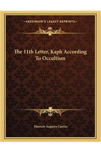 The 11th Letter, Kaph According to Occultism