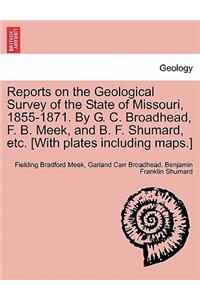 Reports on the Geological Survey of the State of Missouri, 1855-1871. by G. C. Broadhead, F. B. Meek, and B. F. Shumard, Etc. [With Plates Including Maps.]