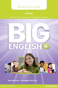Big English 4 Pupil's eText Access Code (standalone)