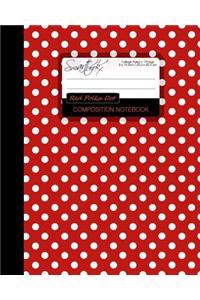 Red Polka Dot Composition Notebook