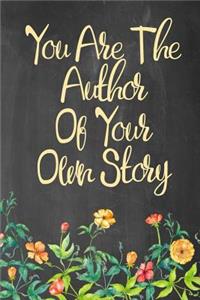 Chalkboard Journal - You Are The Author Of Your Own Story (Pale Yellow)