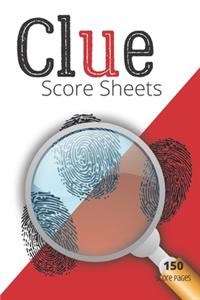 Clue score sheets
