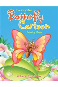 Very Best Butterfly Cartoon Coloring Book