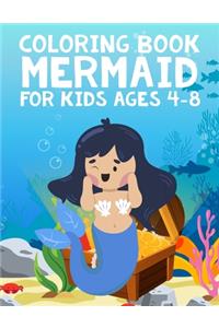 Mermaid Coloring Book for Kids Ages 4-8