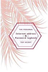 The Peersonal Internet Address & Password Logbook Top secret