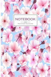Notebook Pink Cherry Blossoms